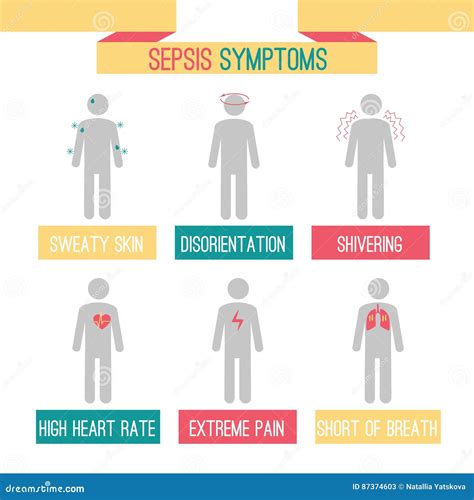 Sepsis Symptoms Infographics Stock Vector - Illustration of ...