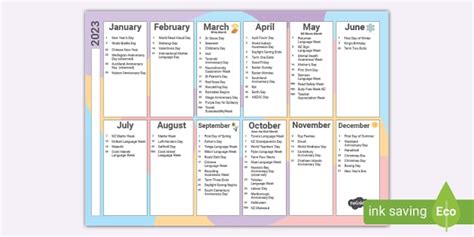 2023 New Zealand Holidays And Festivals Calendar - Twinkl