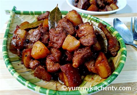 Pork Adobo with Pineapple - Yummy Kitchen