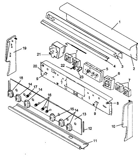 AMANA Electric Range Main top assembly Parts | Model ART6100WW ...