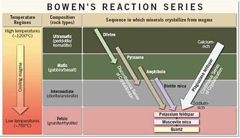 Solved: Use your understanding of Bowen’s reaction series (Figu ...