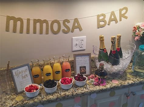 Mimosa bar, pop the bubbly she's getting a hubby. | Mimosa bar bridal ...