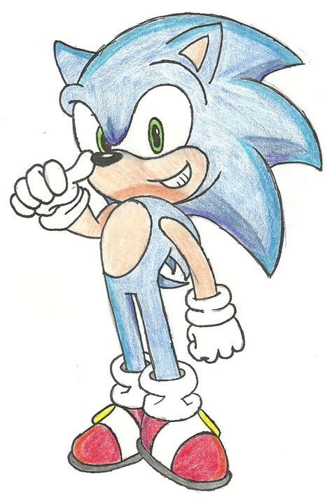 Sketch: Sonic the Hedgehog by speediothehedgehog on DeviantArt