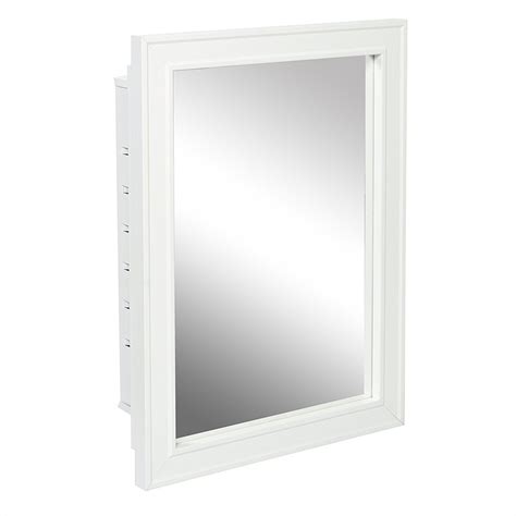 American Pride G9610R1W White G9610R1W-Recessed Wood Framed Mirror ...