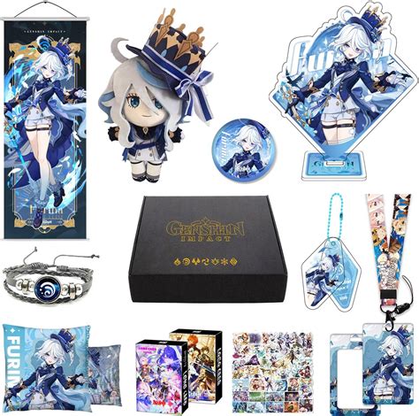 Amazon.com: MOTAO Genshin Impact Box Furina Merch Set - Plush Doll ...