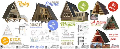 10 Awesome A-Frame House Plans (A-frame Cabin Plans, Cottages, Sheds ...