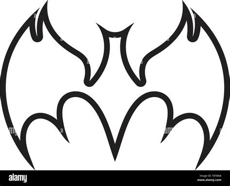 Bat wing black symbol logo Stock Vector Image & Art - Alamy