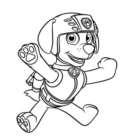 Cute Zuma Paw Patrol Coloring Page - Free Printable Coloring Pages for Kids