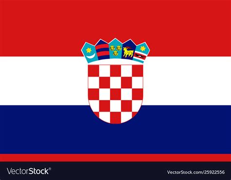 Croatian national flag official flag croatia Vector Image