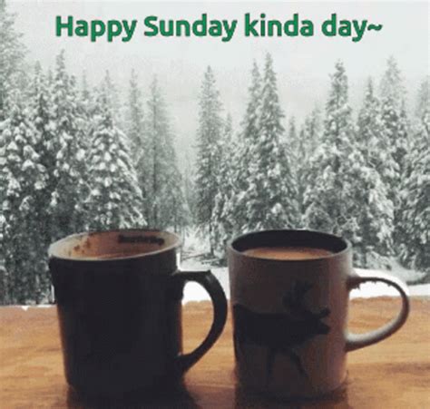 Happy Sunday Snow & Coffee GIF | GIFDB.com