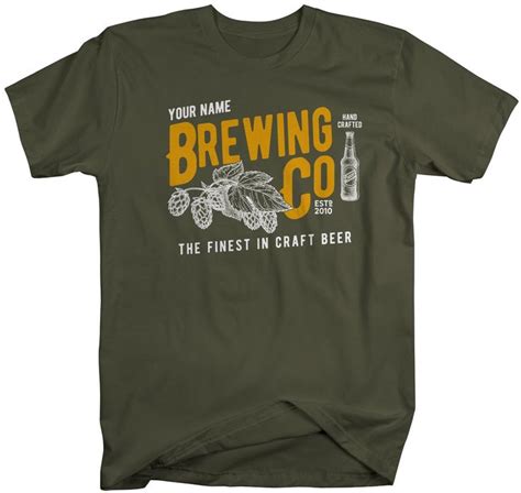 Men's Personalized Brewing Co T-Shirt Brewers Shirt Brew Master Brewery ...