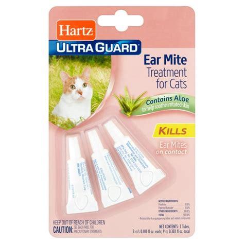 Hartz UltraGuard Ear Mite Treatment for Cats, 0.101 fl oz - Walmart.com ...