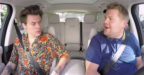 Harry Styles and James Corden Kissing on Carpool Karaoke Causes Mixed ...