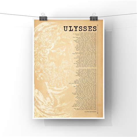 Ulysses Poem by Alfred Lord Tennyson Poster Print Poetry | Etsy