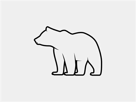 bear outline vector silhouette 11139377 Vector Art at Vecteezy