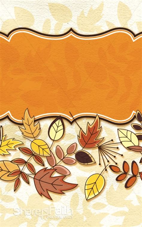 Fall Deco Church Bulletin Cover | Harvest Fall Church Bulletin Covers