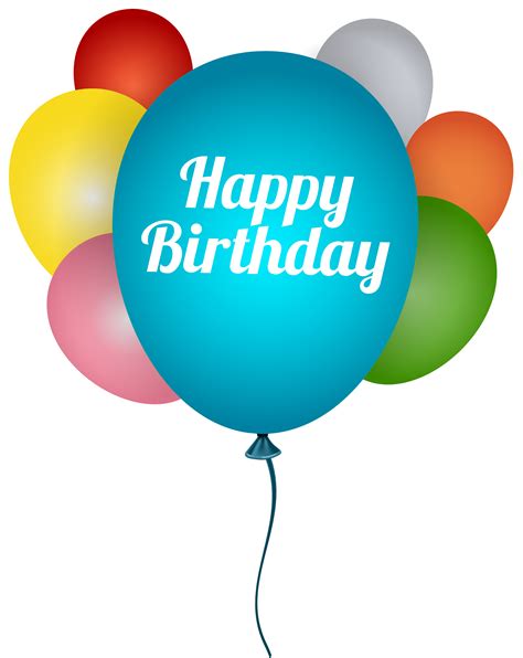 Happy Birthday Balloons Transparent PNG Clip Art Image | Gallery ...