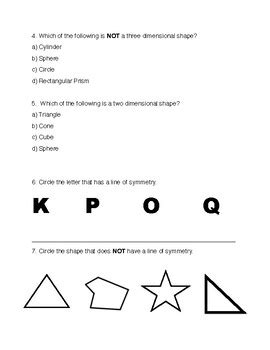 Geometry Review: Solid & Plane Shapes/Symmetry by Teaching Star Express