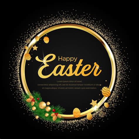 Celebration Easter day design with Luxury golden eggs vector. Happy ...