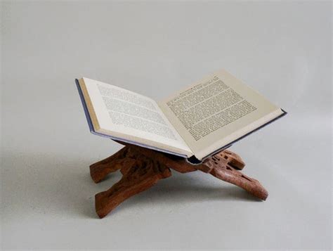 Carved Wood Book Holder Open Book Display