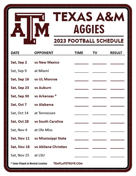 Texas Am Football Tv Schedule 2022