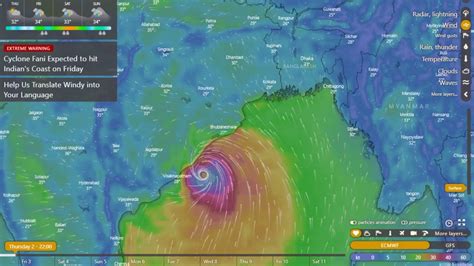 Cyclone Fani Live Tracking Map Updates for India and Bangladesh | 2nd ...