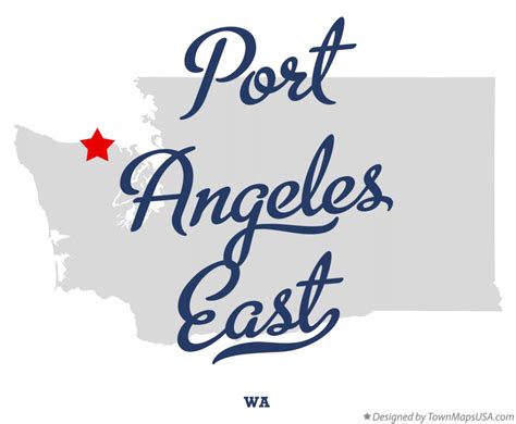 Map of Port Angeles East, WA, Washington