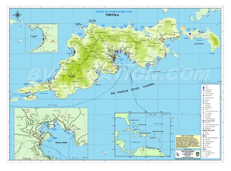 Tortola British Islands Tourist Map - Tortola • mappery