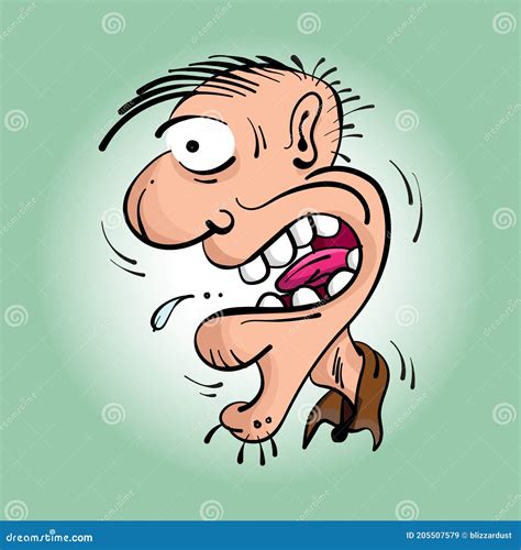 Funny Cartoon Character with a Surprised Face Stock Vector ...