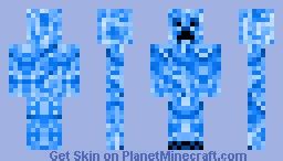 Blue Creeper Minecraft Skin