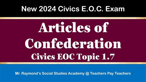 The Articles of Confederation - 1.7 Benchmark: Civics EOC 2024 - YouTube