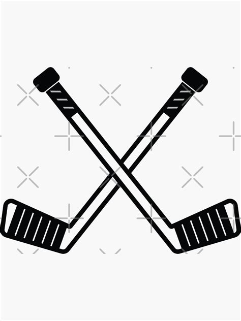 "Crossed Hockey Sticks" Sticker for Sale by gary28 | Redbubble