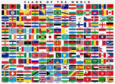 Flags of the World Art Print World Country Flags Poster Classroom Decor ...