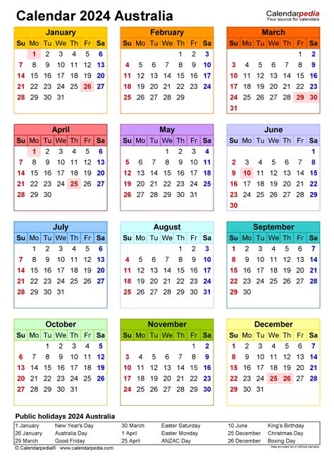 Printable Monthly Calendar 2024 Australia Best Amazing Incredible ...