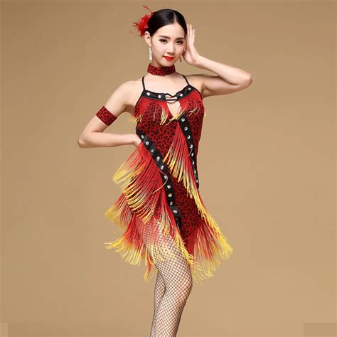 New 2018 Performance Ballroom Dancing Salsa Dance Dresses with Tassels ...