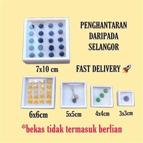 Bekas Batu Permata Gemstone Box Coin Box Kotak Batu Permata Diamond Box ...