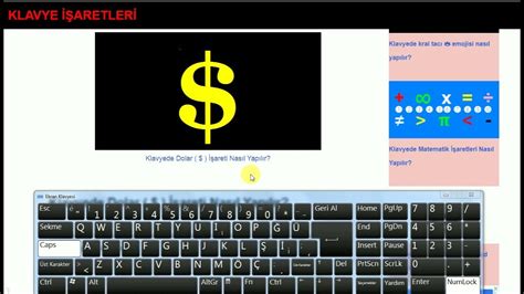 Klavyede Dolar ( $ ) İşareti Nasıl Yapılır? How to Make Dollar ...