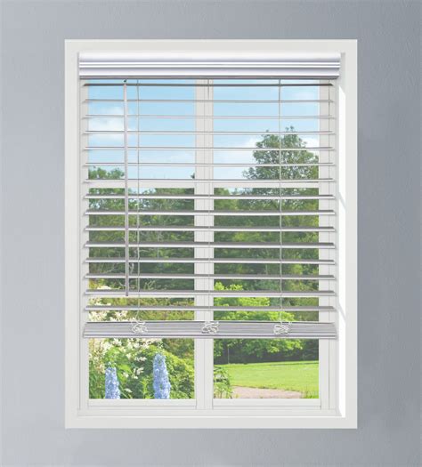 Linen Avenue Custom Cordless Faux Wood Blinds-Flush Inside Mount ...