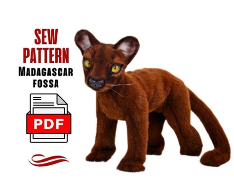 SEW PATTERN Fossa Madagascar Fossa Figure Stuffed Animal - Etsy