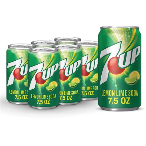 7UP Lemon Lime Soda 7.5 oz Cans - Shop Soda at H-E-B