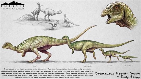 The Isle Dryosaurus Growth Fan Concept by https://www.deviantart.com ...