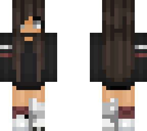 Classic Girl With Black Hoodie | Minecraft Skin