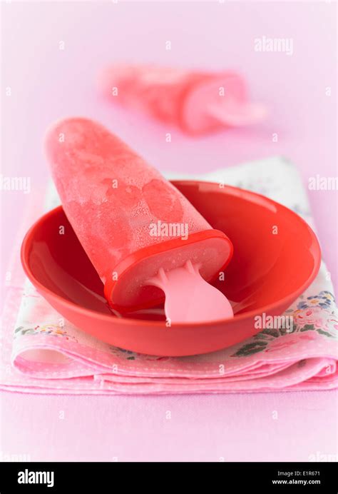 Homemade strawberry ice cream bar Stock Photo - Alamy