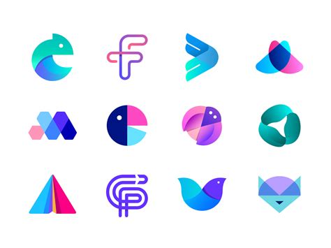 Colorful Logo Marks - LogoLounge Book 12 by Andrea Binski on Dribbble