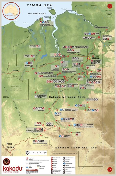 Kakadu National Park Camping Map