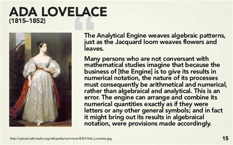 ADA LOVELACE (1815–1852) The