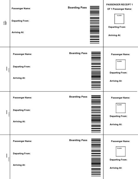 Printable Blank Plane Ticket