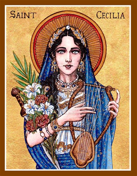 St. Cecilia icon by Theophilia on deviantART | Catholic saints ...