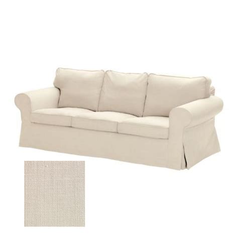 IKEA Ektorp 3 Seat Sofa SLIPCOVER Cover SVANBY BEIGE Linen Blend New