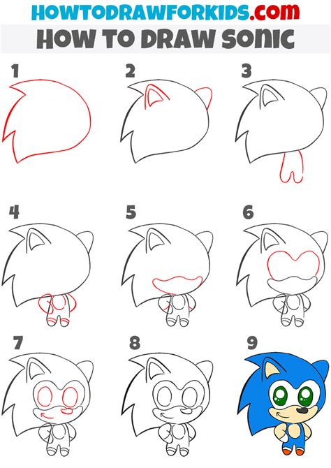 Sonic The Hedgehog Drawing Tutorial